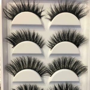 5PAIRS 4D FALSE LASHES WISPY LONG VOLUME MIX